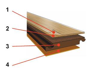 Ламинат в разрезе